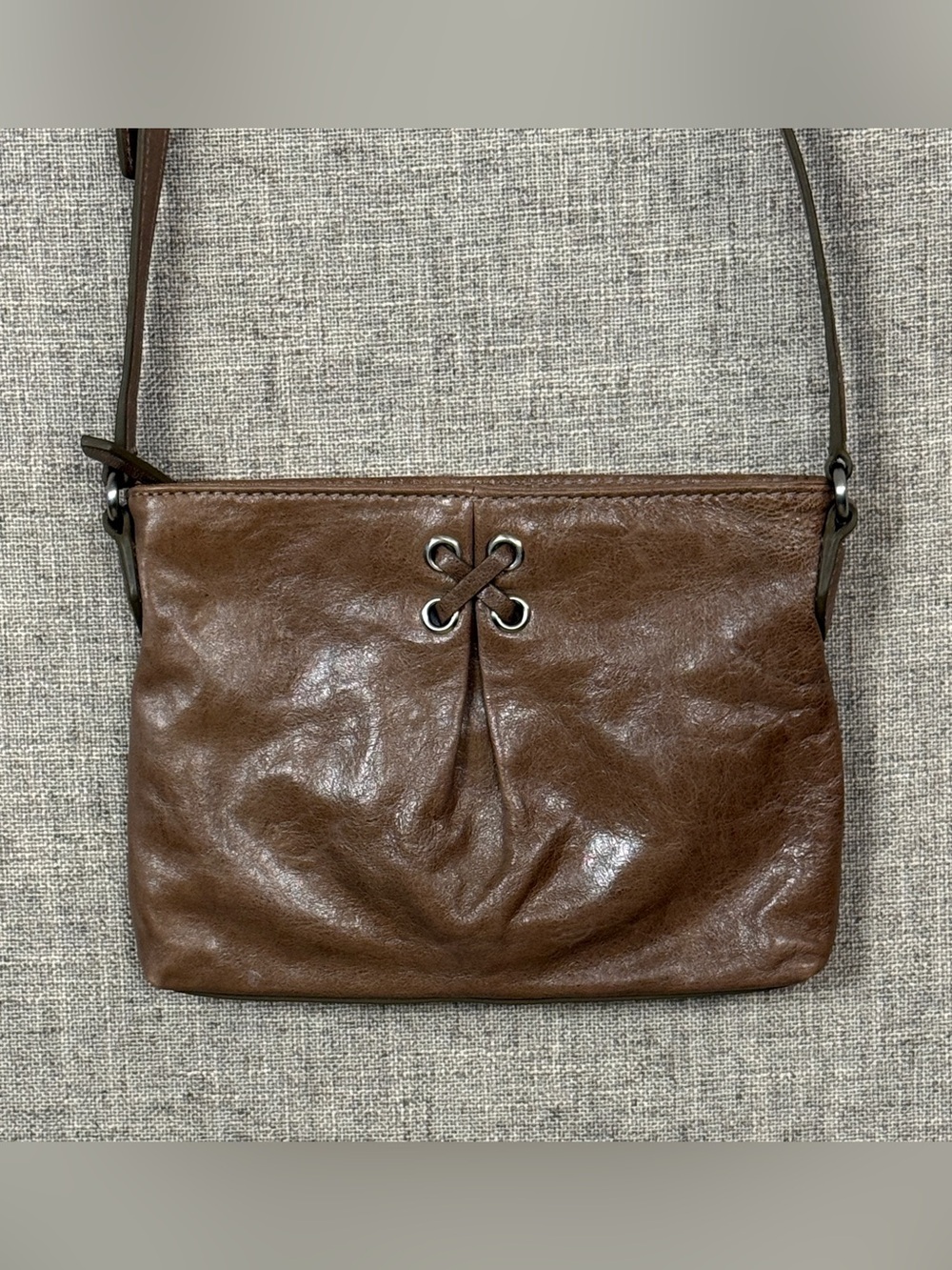 Cole Haan Brown Leather Western-Inspired Crossbody Bag